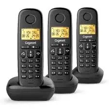 GIGASET WIRELESS PHONE BASIC 100 TRIO BLACK (L36852-H3206-D211)