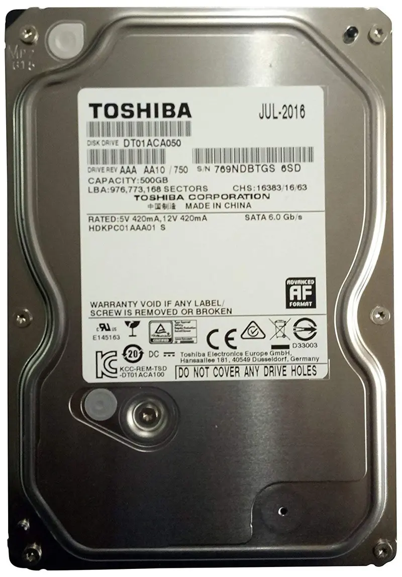 HARD DISK INTERNO 3.5 500GB SATA3 TOSHIBA PN
