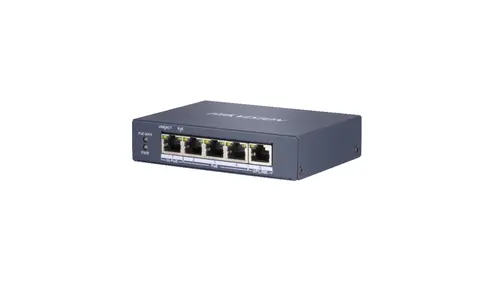 HIKVISION SWITCH 4 PORT GIGABIT UNMANAGED POE SWITCH 1 GIGABIT RJ45 UPLINK PORT, 802.3AF/AT/BT, POR