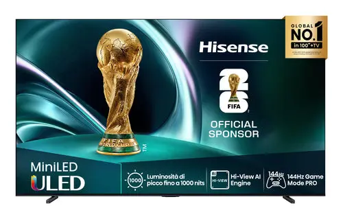Hisense 85U7Q 2,16 m (85") 4K Ultra HD Smart TV Wi-Fi Nero 450 cd/m²