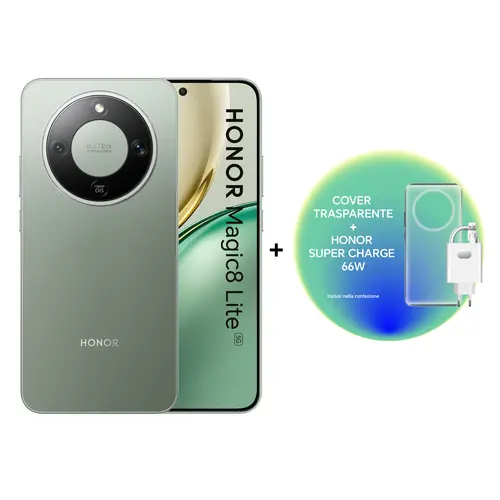 HONOR SMARTPHONE MAGIC8 LITE 8 512GB F.GREEN + CHARGER 66W + TPU CASE