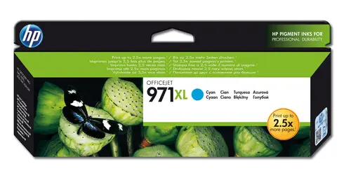 HP CART INK CIANO PER OFFICEJET PRO X451 X476 X551 X576, 971XL