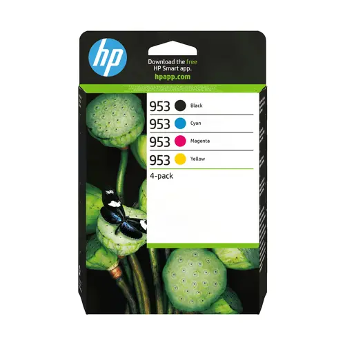 HP CART. INK MULTICOLOR, 953 CMYK ORIGINAL INK4-PACK