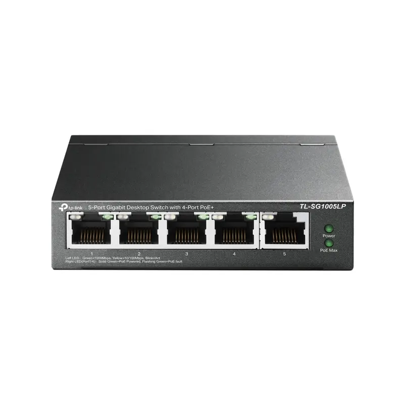 HUB SWITCH 5 PORTE 4 POE+1 GIGABIT PN