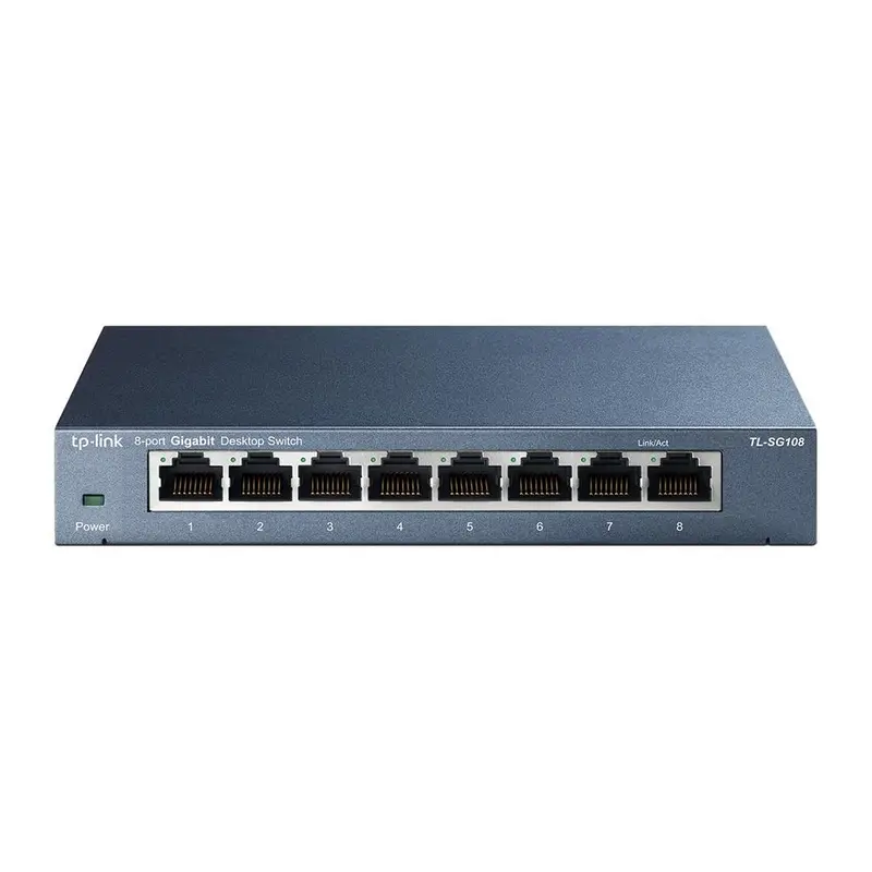 HUB SWITCH 8 PORTE GIGABIT METAL PN