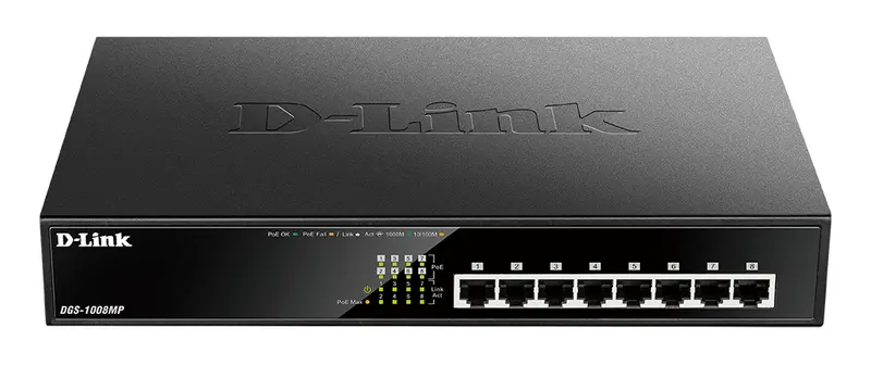 HUB SWITCH 8 PORTE POE GIGABIT PN
