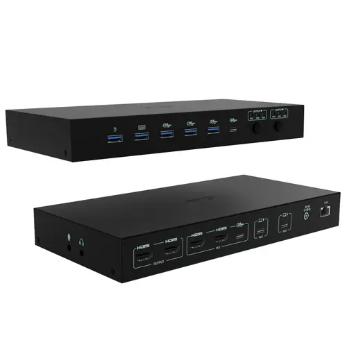 I-TEC DOCKING STATION USB-C KVM PER 3 HOSTS, DUAL DISPLAY, POWER DELIVERY 1X 92W/2X 65W