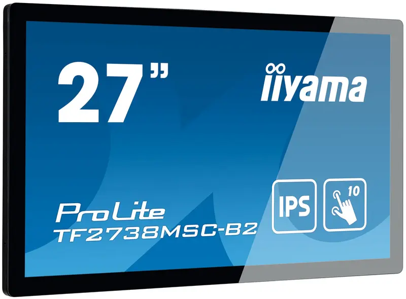 iiyama ProLite TF2738MSC-B2 Monitor PC 68,6 cm (27") 1920 x 1080 Pixel Full HD LED Touch screen Multi utente Nero