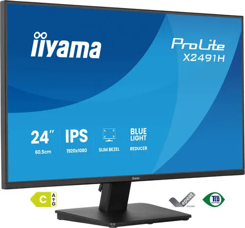 iiyama ProLite X2491H-B1 Monitor PC 60,5 cm (23.8") 1920 x 1080 Pixel Full HD LCD Nero