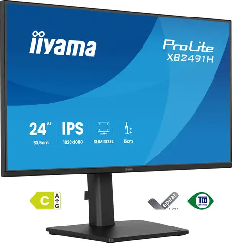 iiyama ProLite XB2491H-B1 Monitor PC 60,5 cm (23.8") 1920 x 1080 Pixel Full HD LCD Nero