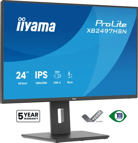 iiyama ProLite XB2497HSN-B1 Monitor PC 60,5 cm (23.8") 1920 x 1080 Pixel Full HD LED Nero