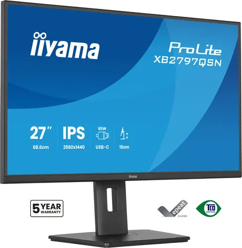 iiyama ProLite XB2797QSN-B1 Monitor PC 68,6 cm (27") 2560 x 1440 Pixel Quad HD LCD Nero