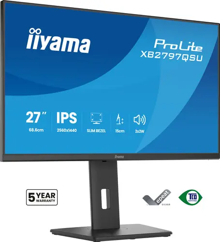 iiyama ProLite XB2797QSU-B1 Monitor PC 68,6 cm (27") 2560 x 1440 Pixel Quad HD LED Nero