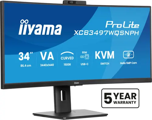iiyama ProLite XCB3497WQSNPH-B1 34 Zoll UWQHD Curved VA LED 21