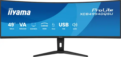 iiyama ProLite XCB4994DQSU-B1 Monitor PC 124,5 cm (49") 5120 x 1440 Pixel Dual QHD LCD Nero