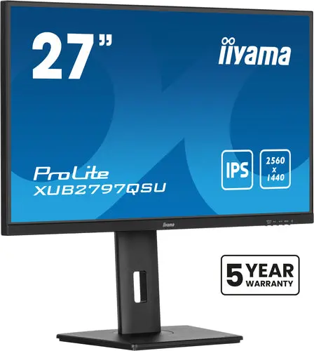 iiyama ProLite XUB2797QSU-B2 Monitor PC 68,6 cm (27") 2560 x 1440 Pixel Quad HD LED Nero