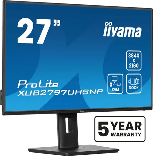 iiyama ProLite XUB2797UHSNP-B1 Monitor PC 68,6 cm (27") 3840 x 2160 Pixel 4K Ultra HD LED Nero