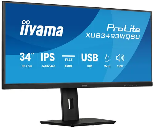 iiyama ProLite XUB3493WQSU-B6 Monitor PC 86,4 cm (34") 3440 x 1440 Pixel UltraWide Quad HD LED Nero