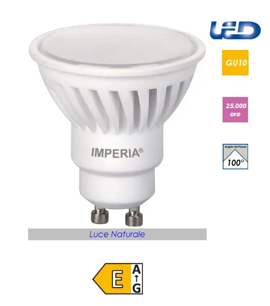 Imperia LED SPOT GU10 4000K 9W 900lm 230V 25000H CERAMICA 209240