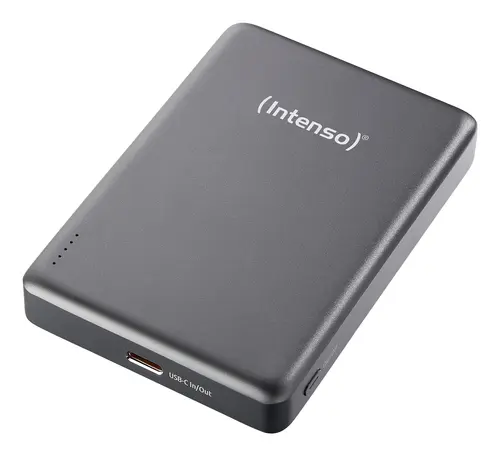 INTENSO POWER MAGNETIC POWER BANK GRIGIO 1000MAH  CON CAVO DI RICARICA USB-C INTEGRATO