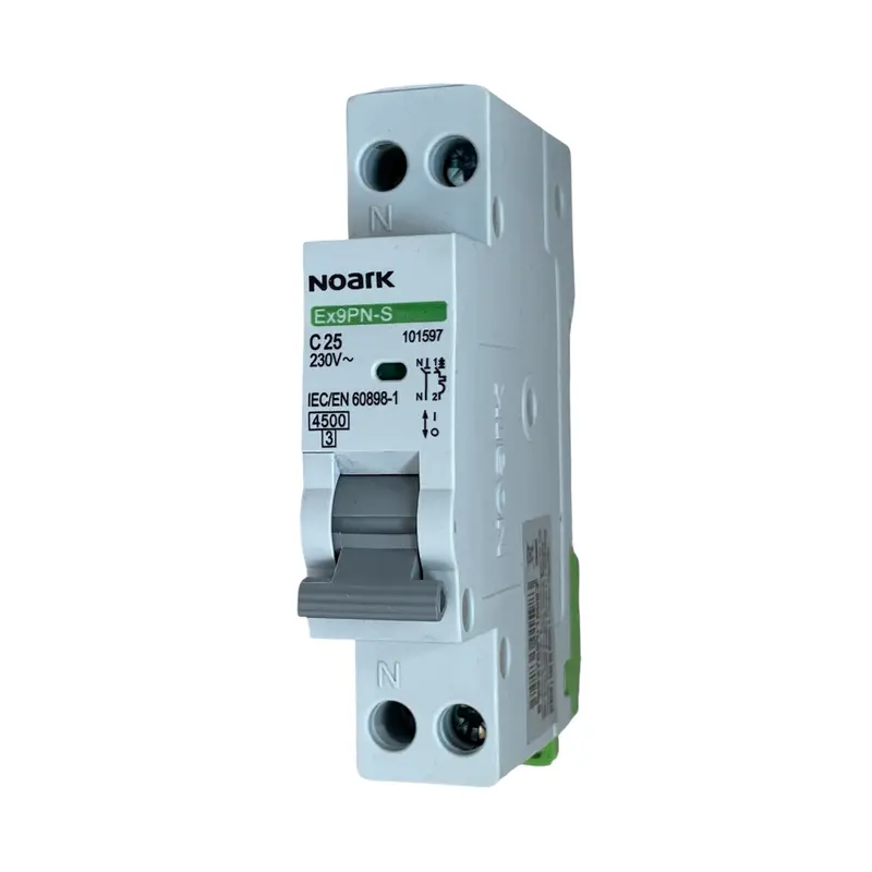 interruttore magnetotermico 1P+N curva C - 25A 4,5kA - 230 Vac - 1 modulo Noark 101597