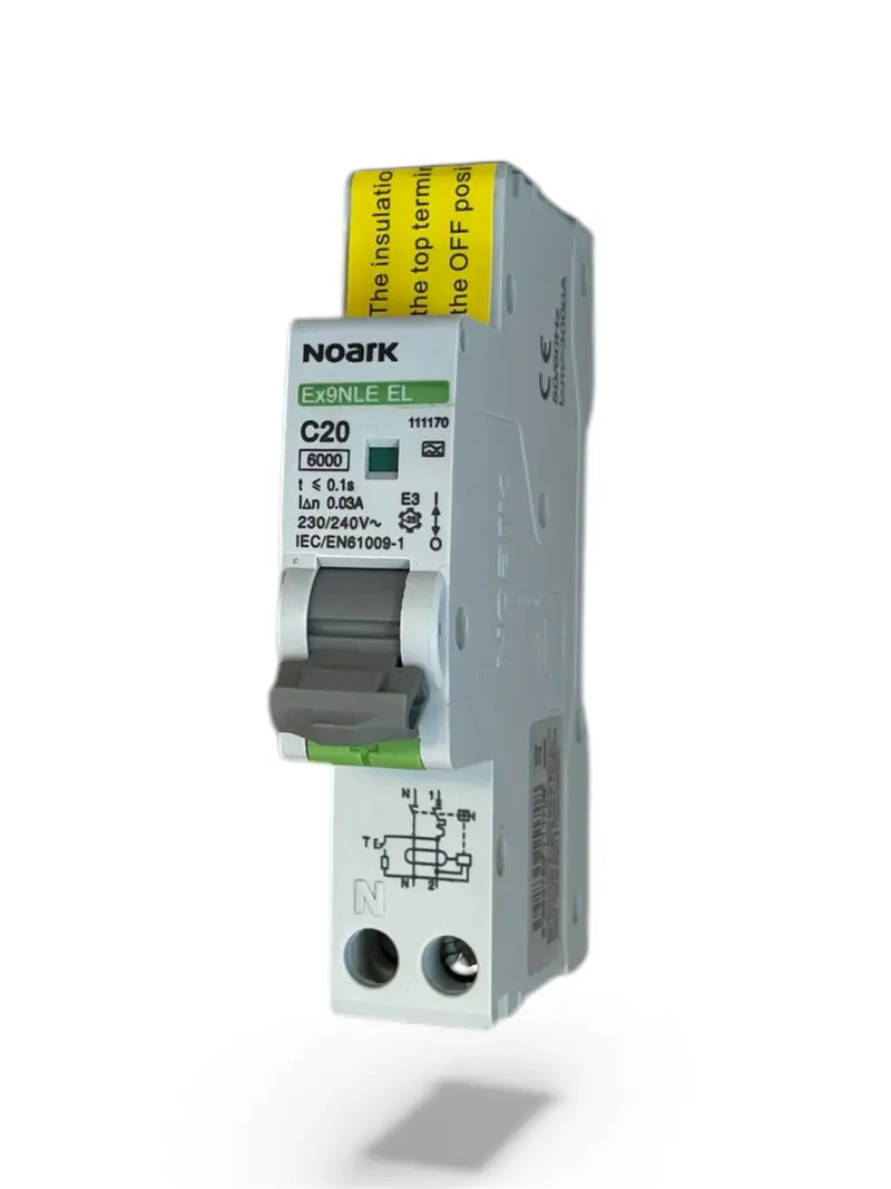 Interruttore magnetotermico differenziale Ex9NLE EL 1PN C20 30mA TIPO A a un modulo 6K 111170