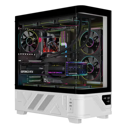 ITEK CASE NETRON CURVED GAMING TOWER ATX 3x12CM ARGB FAN 2xUSB3 TYPE-C TEMP GLASS SIDE FRONT PAN