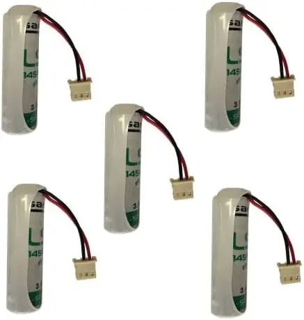 Kit 5 Batterie SAFT Litio 3,6 V AA con Connettore per Antifurto