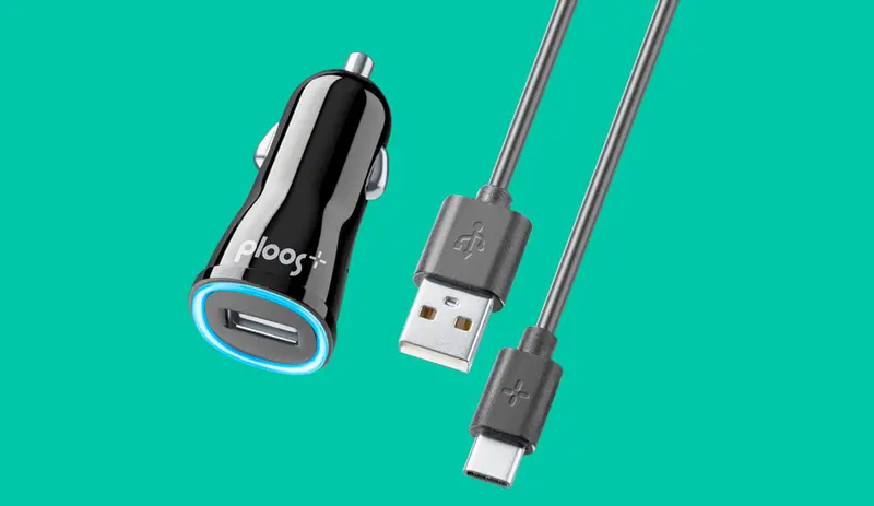 Kit caricabatterie da auto USB c 18 W