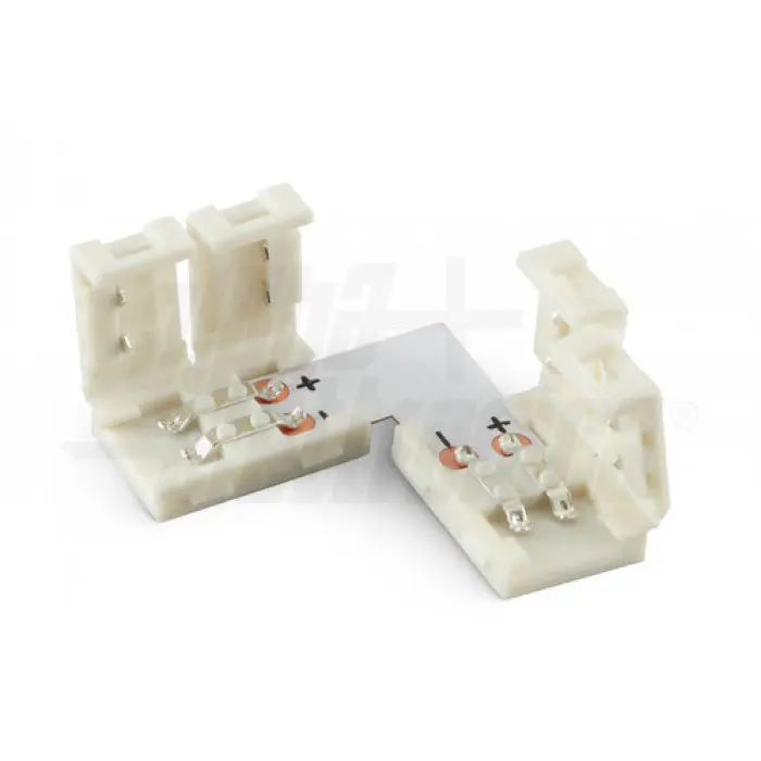 Kit di 10 connettori in pcb a "l" per strisce LED monocolore 8mm