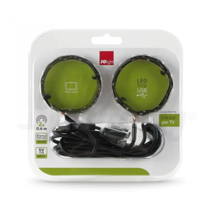 Kit nastro LED bianco naturale 2,25 W/m 5 Vdc 2 x 0,6m - plug and play