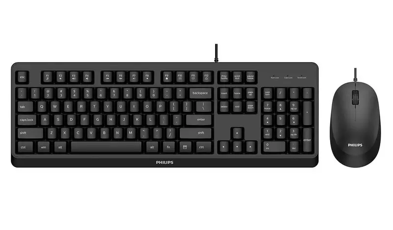 KIT TASTIERA E MOUSE USB PHILIPS SPT6207BL/34 TASTI CLASSICI