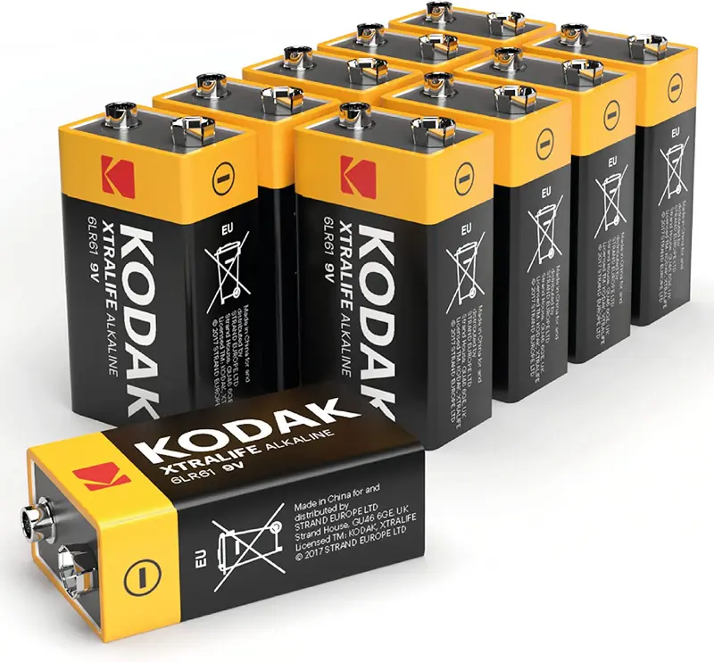 Kodak xtralife alkaline 9 V battery 10pack