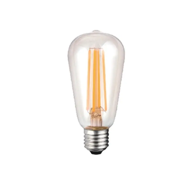 Lampada led a filamento in vetro Trasparente 6W E27