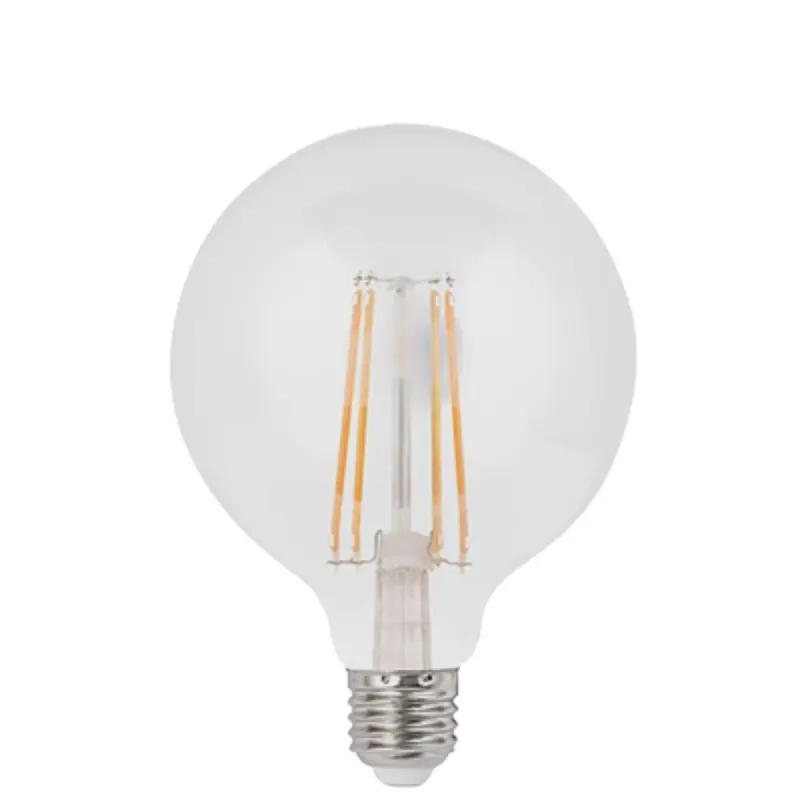 Lampada led a filamento in vetro Trasparente Globo 6W E27