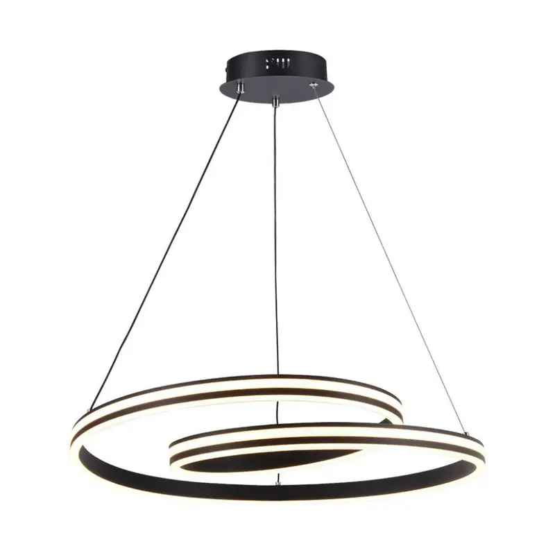 Lampadario LED V-TAC a Sospensione 40W dal Design Moderno in Metallo Colore Nero H1160x600mm CCT 3in1 SKU 23374