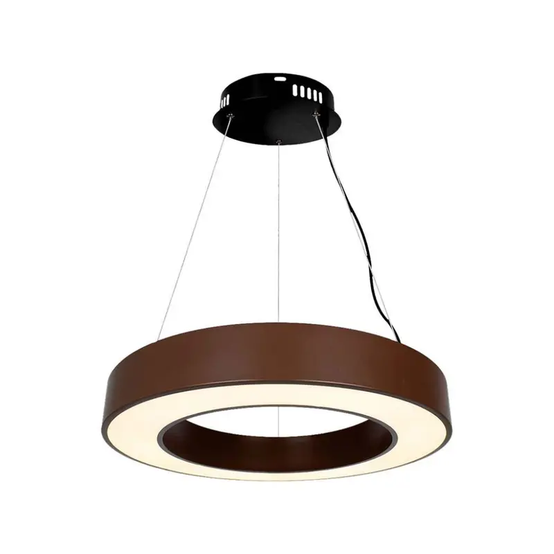 Lampadario LED V-TAC a Sospensione Circolare 50W 6100LM Dimmerabile TRIAC in Metallo Colore Corten 4000K SKU 6959 VT-7760-C