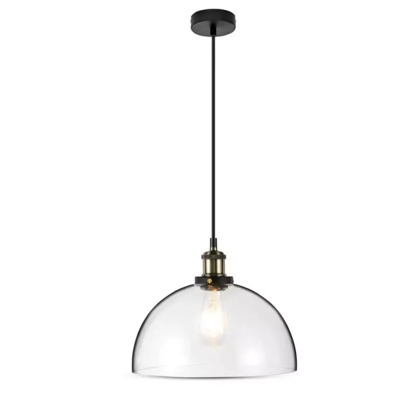 Lampadario LED V-TAC Vintage in Vetro con Portalampada E27 (Max 60W) Colore Trasparente d