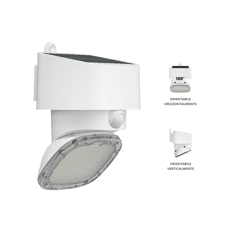 Lampione LED solare orientabile