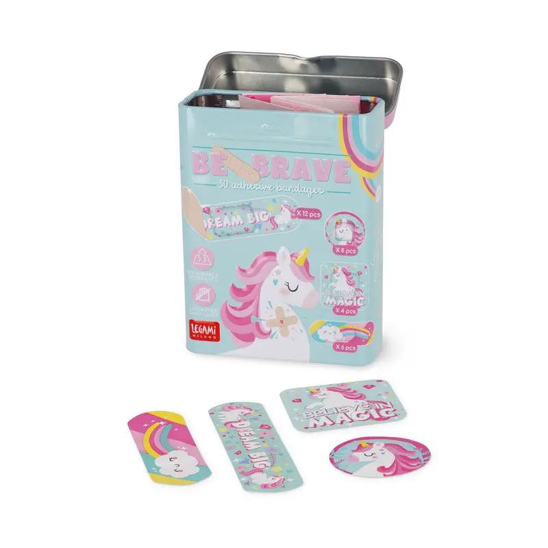 Legami Be Brave Set di 30 Cerotti Unicorn