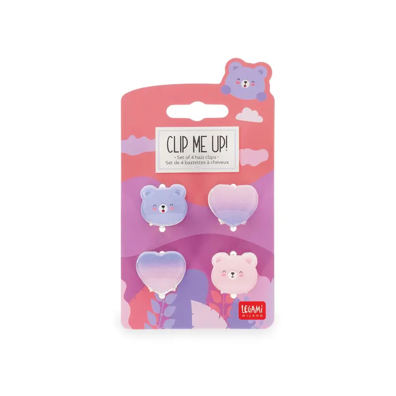 Legami Clip Me Up Set 4 Mini Pinze per Capelli