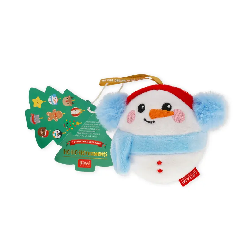 Legami Decorazione Natalizia in Peluche Snowman Oh-Oh-Ohrnaments