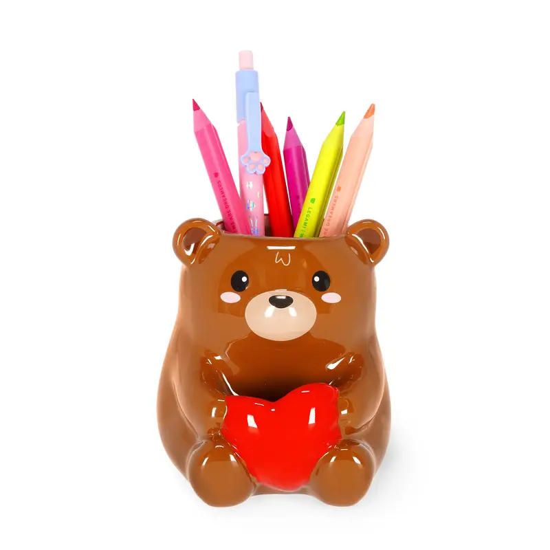 Legami Desk Friends Portapenne in Ceramica Teddy Bear