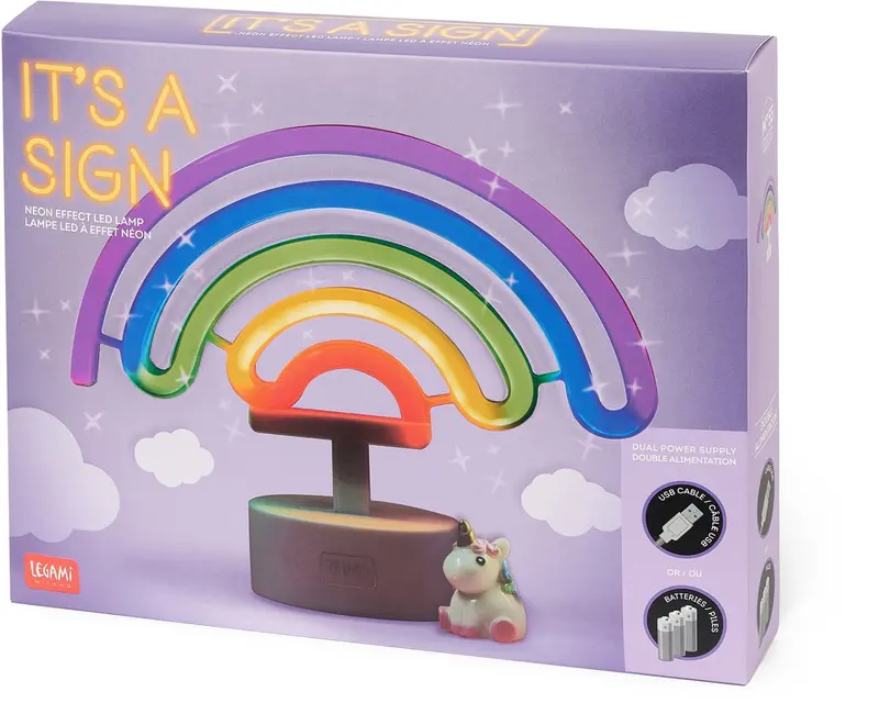 Legami It's a Sign Lampada LED Effetto Neon Rainbow