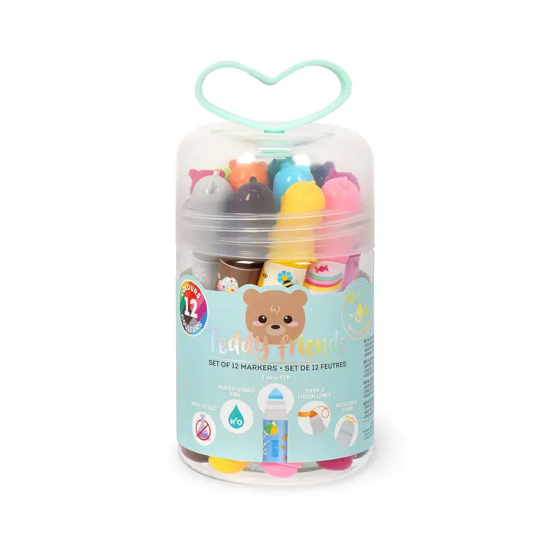 Legami Teddy Friends – Set di 12 pennarelli lavabili