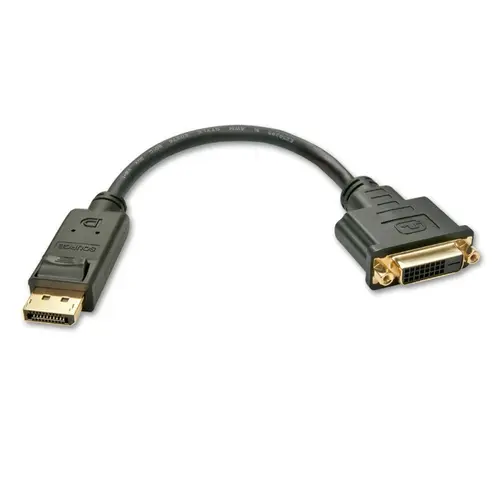 LINDY ADATTATORE CAVO DISPLAYPORT/DVI-D, M/F, ATTIVO, 15CM