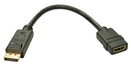 LINDY ADATTATORE CAVO DISPLAYPORT/HDMI, M/F, ATTIVO, 15CM