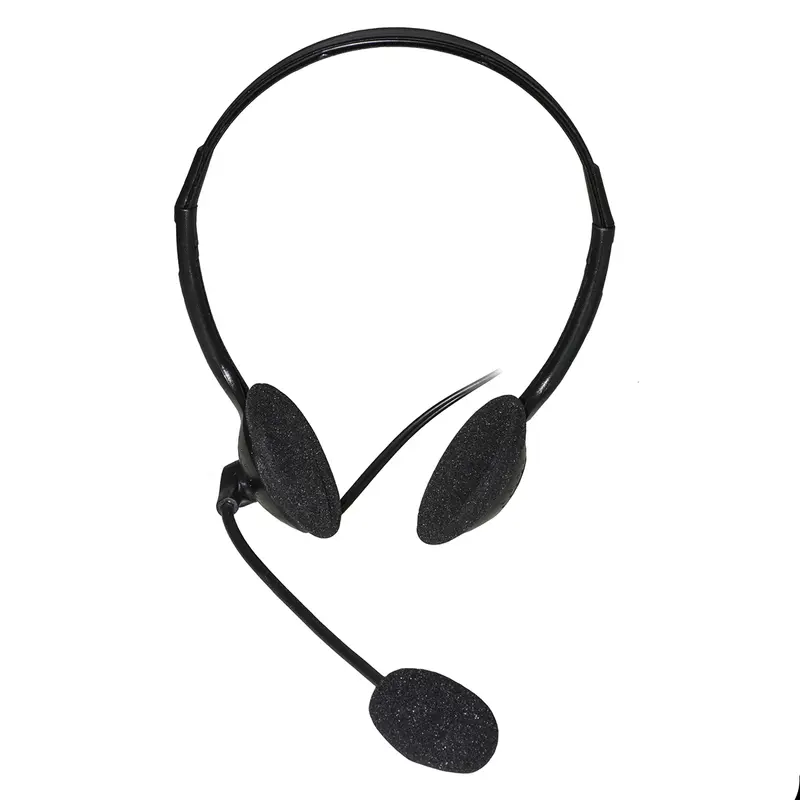LINK CUFFIA CON MICROFONO ORIENTABILE, CONNETTORE 1 X 3,5 MM E CONTROLLO VOLUME
