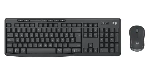 LOGITECH BUNDLE TASTIERA WIRELESS+MOUSE DESKTOP MK370 SILENT COMBO, USB, LAYOUT ITA, COLORE NERO
