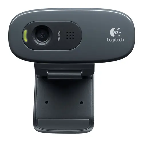 LOGITECH WEBCAM HD C270 USB 1MPX 1280X720  FLUID CRYSTAL MICROFONO INCORPORATO CLIP FISSAGGIO RILEVA